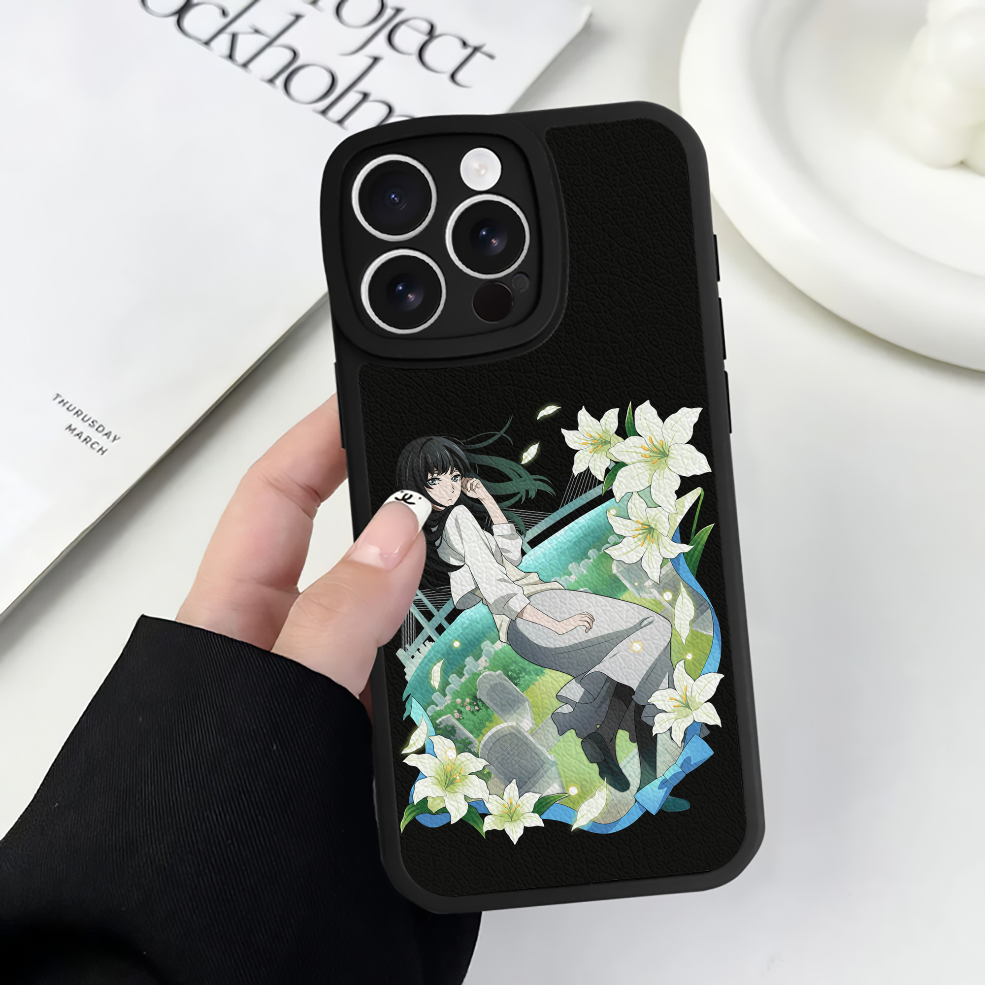 （画像用） 文豪ストレイドッグス Bungo Stray Dogs 【iPhone 16シリーズ対応】シリコンスマホケース（レザー調） 材質：シリコン